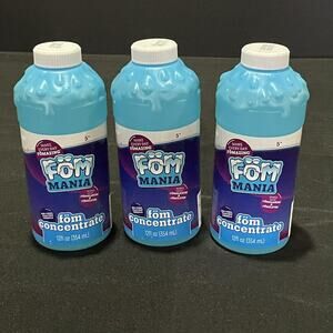 Fom Mania Fom Concentrate 12 Fl Oz (354 ML) Blue Foam Solution Lot Of 3 Sealed